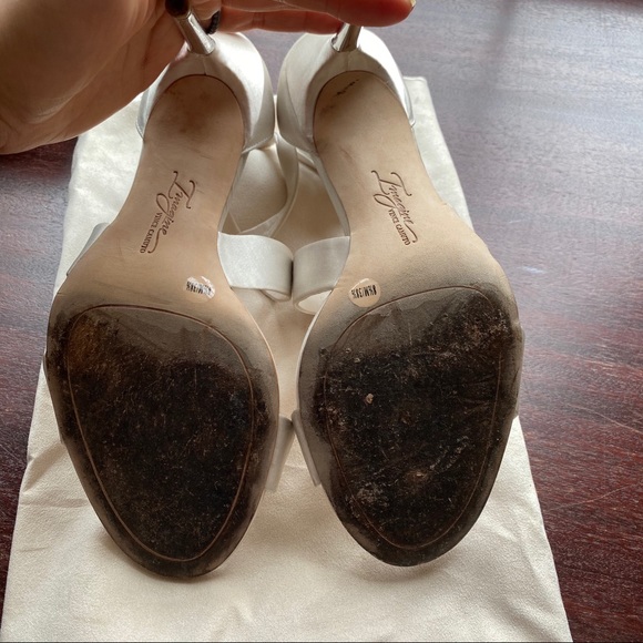 Imagine Vince Camuto Pascal White Satin Heels, 8.5 - Picture 6 of 7
